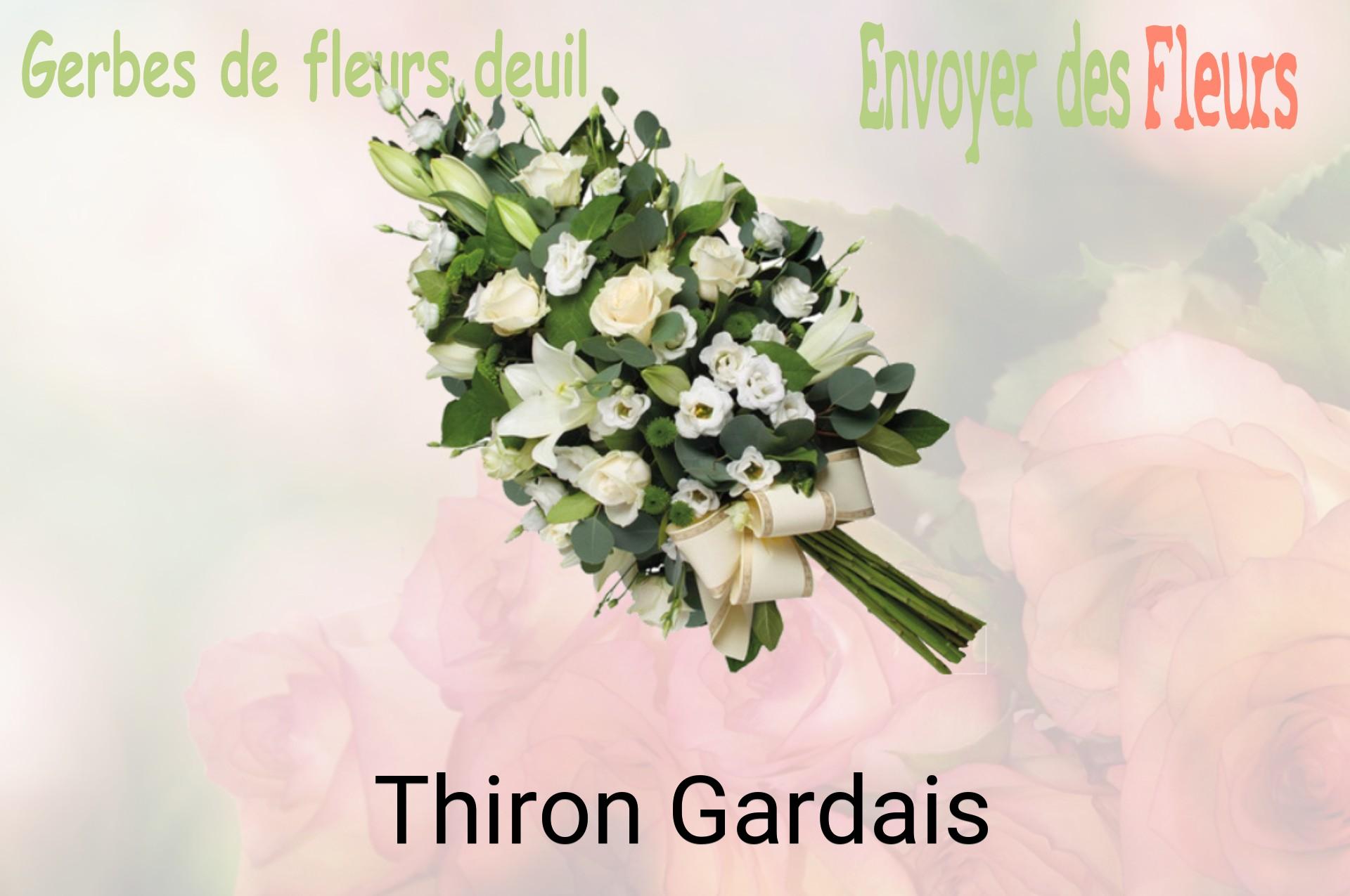 Gerbe de fleurs de deuil livrée à Thiron-Gardais